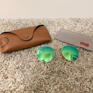 Ray-Ban Polarized Round Metal Flash Lenses